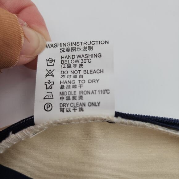 Embroidered Satin Pillow Cover Blue and Beige Chain Link Embroidery 18 x 18 in - Picture 6 of 9